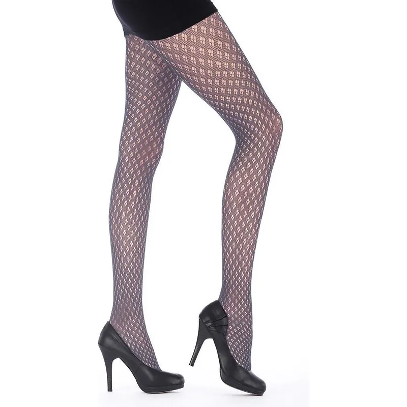 Fashion Tights Dot Diamond Carbon Grey One Size Triple Pack - Pretty Polly