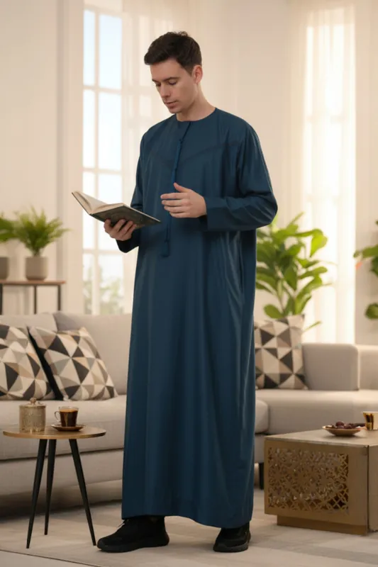 Ramadan Eid Moroccan Jubba Robe Kaftan Djellaba Thobe LFS -TT-008