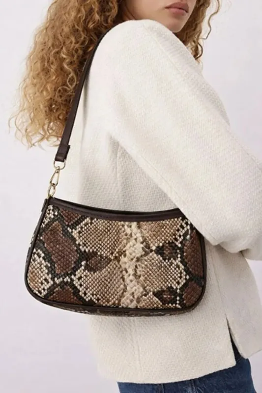 Snake Print Mini Shoulder Bag - WOVCOR