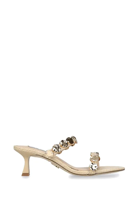 Annika Beige' Leather Heels - STEVE MADDEN