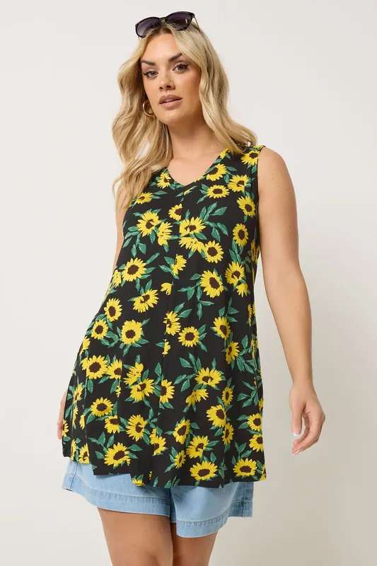Sunflower Pleat Front Vest Top - Yours