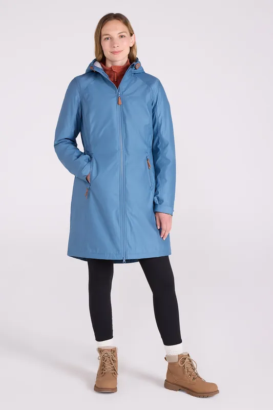 Iona' Water Resistant Hooded Borg Lined Longline Softshell Jacket - Mountain Warehouse