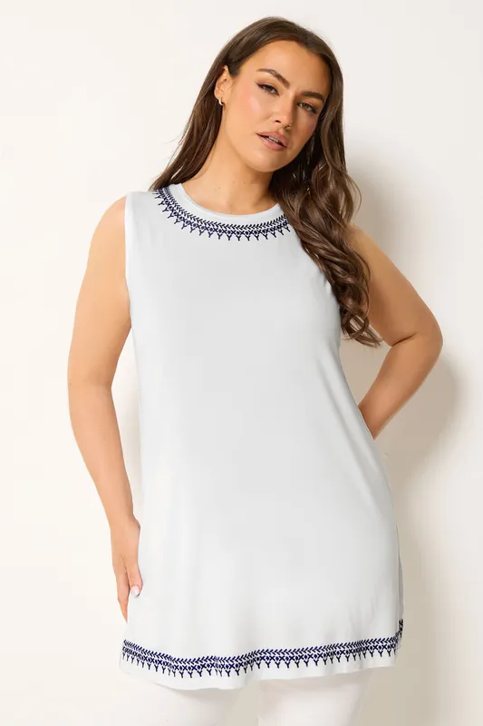 Embroidered Jersey Vest - Yours