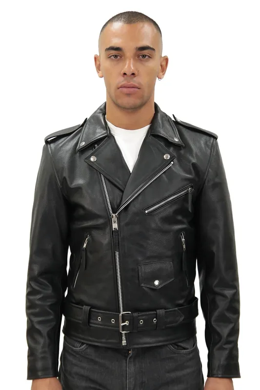 Fringe Hide Leather Biker Jacket- Tokyo