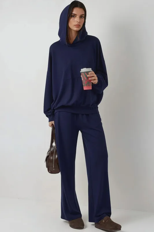 Hooded Oversized High Waist Two-Piece Coord Set