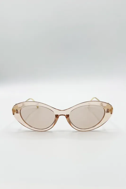 Cat Eye Metal Side Detail Sunglasses - SVNX