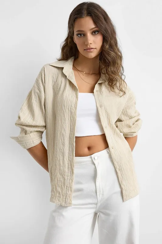 Oversized Striped Shirt - Hiccup