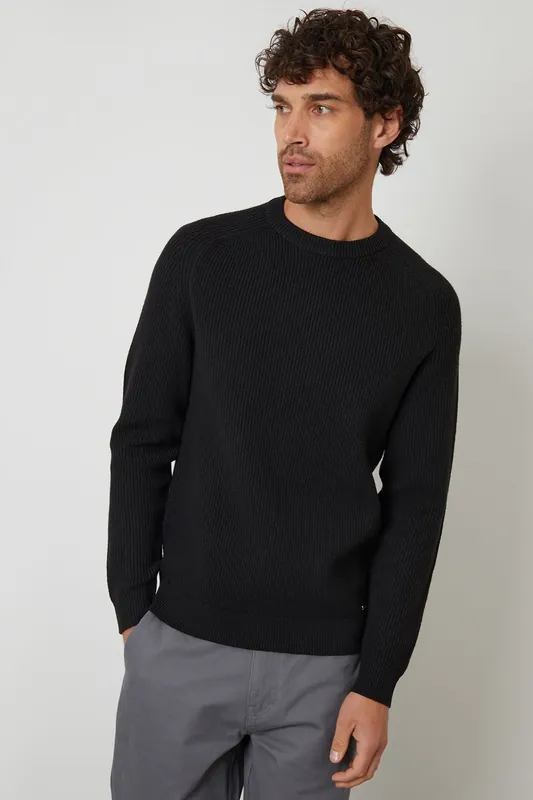 Saddle Sleeve Knitted Crew Neck Jumper - Threadbare