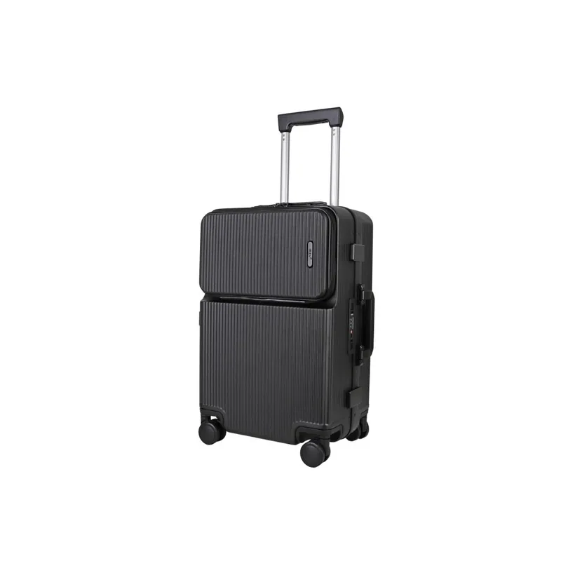 Carry-On Suitcase 20’ – Lightweight Zipperless Cabin Luggage with TSA Lock, USB Port, Cup Holder & Silent Spinner Wheels – Premium Polycarbonate Hard Shell