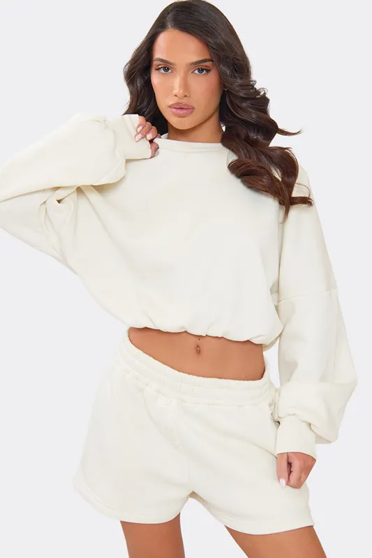 Long Sleeve Cropped Sweatshirt - EGO