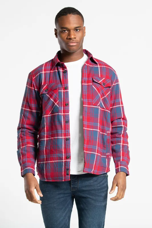 Cotton Long Sleeve Borg Lined Check Shirt - Tokyo Laundry