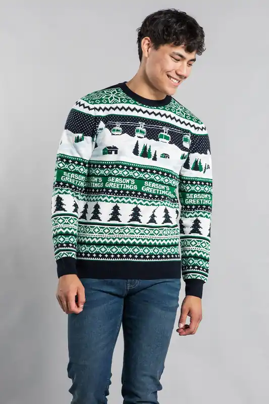 Festive Crew Neck Jacquard Knit Jumper - Tokyo Laundry