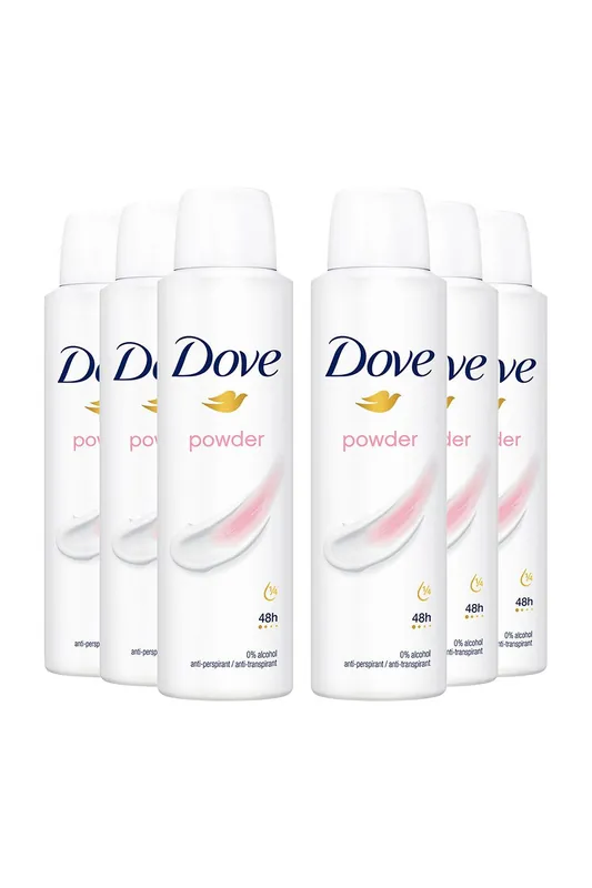 Powder 'Antiperspirant' 48H Sweat Protection Deo for Women 150ml,6pk - Dove