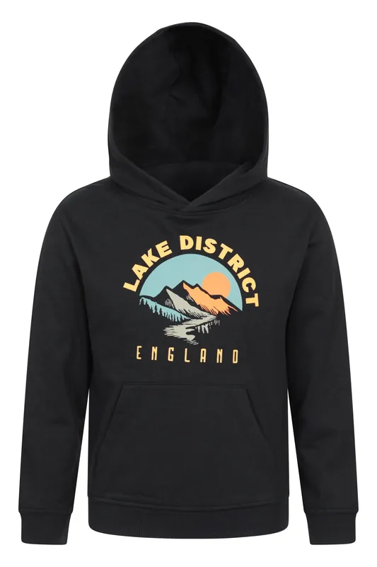 Lake District' Casual Relaxed Fit Soft Cotton Lightweight Hoodie - Mountain Warehouse