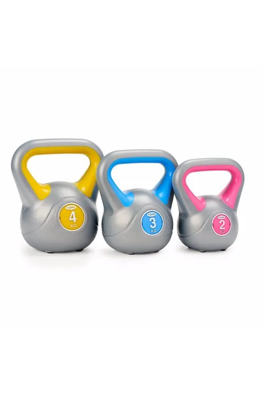 Vinyl Kettlebell Set 2,3,4kg - York