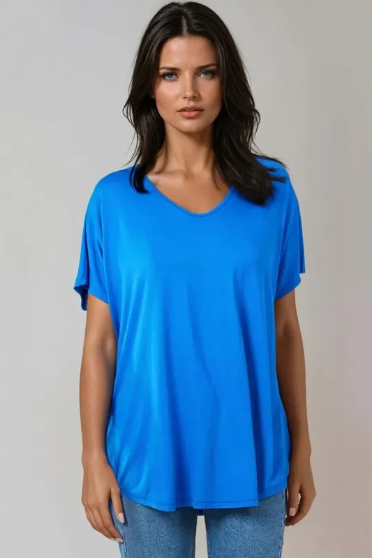 Oversized V Neck T Shirt - Aftershock London