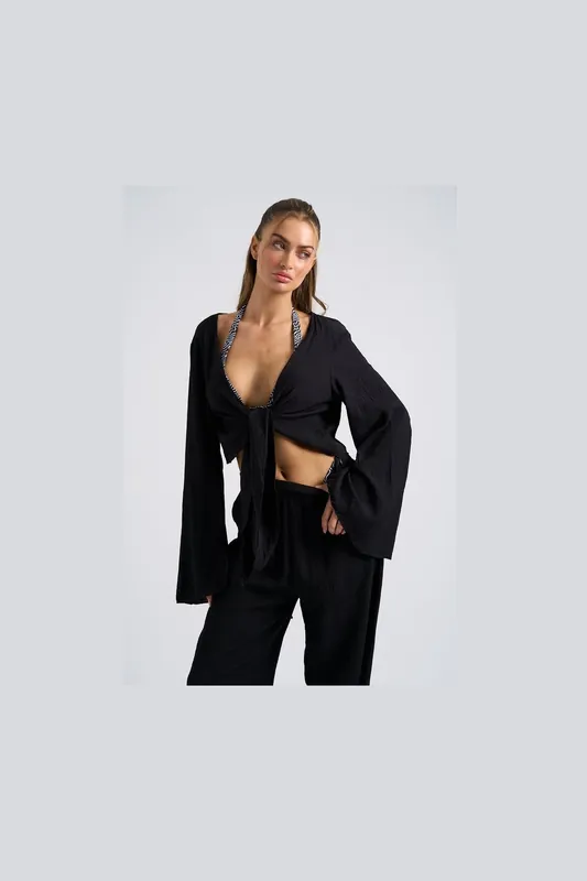 Crinkle Lightweight Cotton Oversized Beach Shirt - Urban Bliss