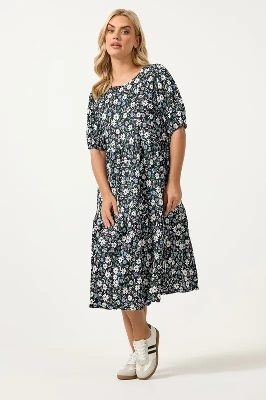 Ditsy Tiered Midi Dress - Yours