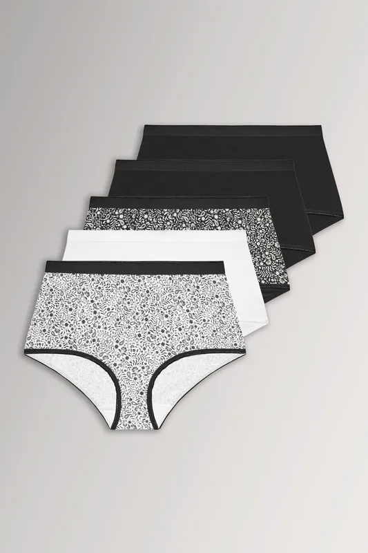 5 Pack Paisley Print Full Briefs - Yours