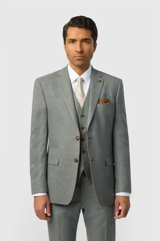 Single Breasted Two Button Regular Suit Jacket - Antique Rogue