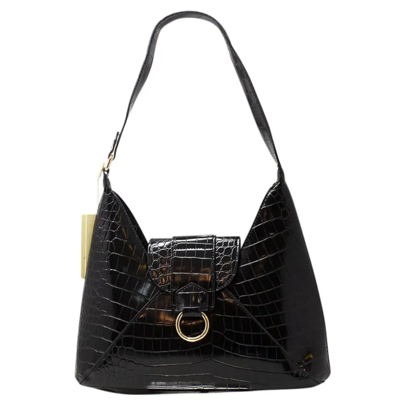 Envelope Hobo Bag in Black - SVNX