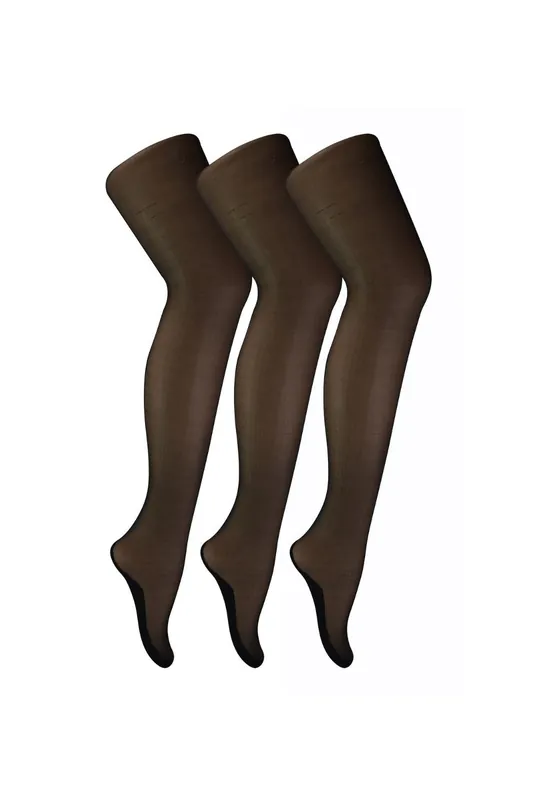 3 Pair 40 Denier Seamed Ultra Sheen Tights with Line Up the Back - Sock Snob