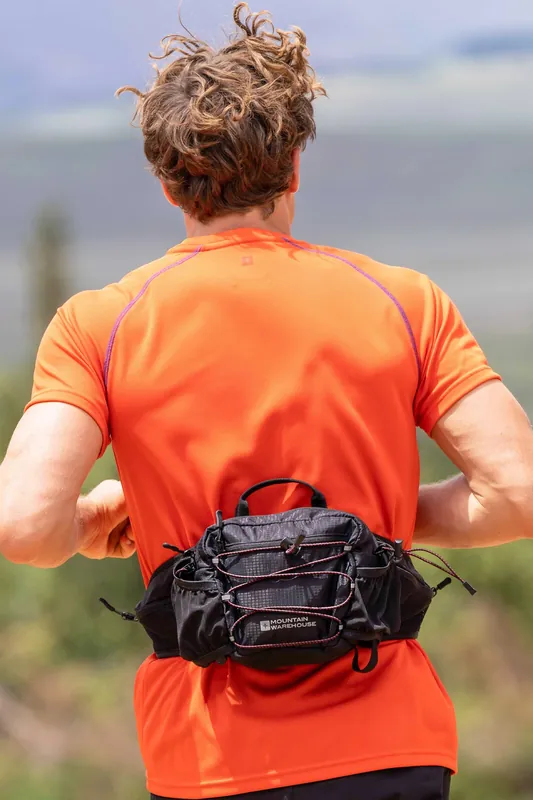 Traverse Waist Bag with Drink Holders & Waist Belt Sports Bag - Mountain Warehouse