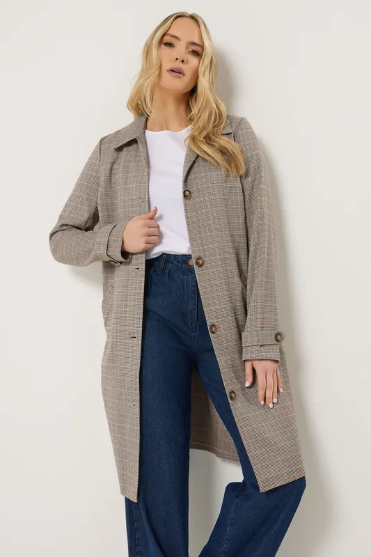 Tall Check Car Coat - Long Tall Sally