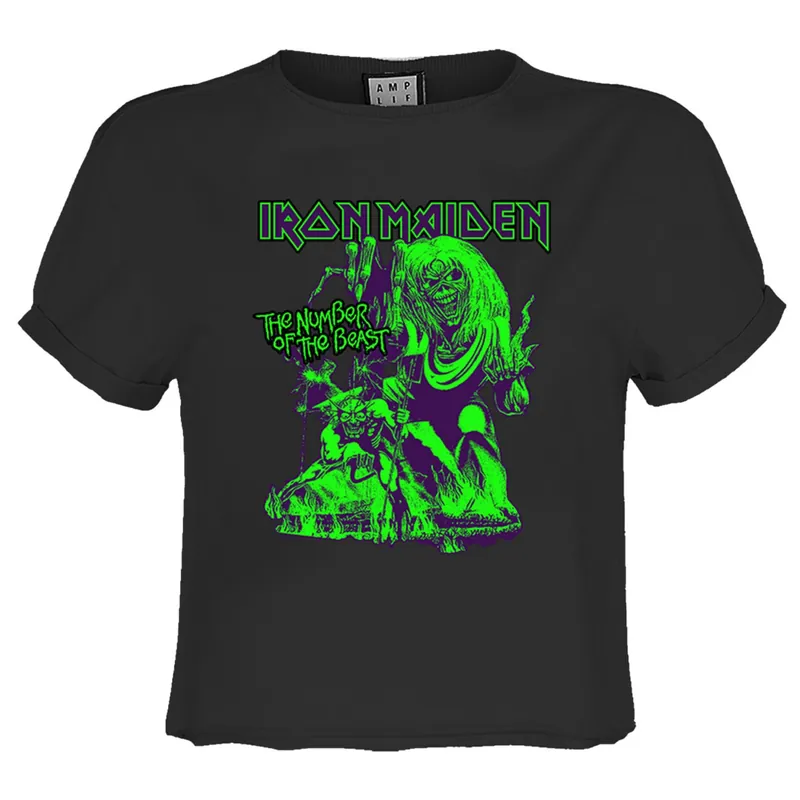 Neon Beast Iron Maiden Crop Top - Amplified
