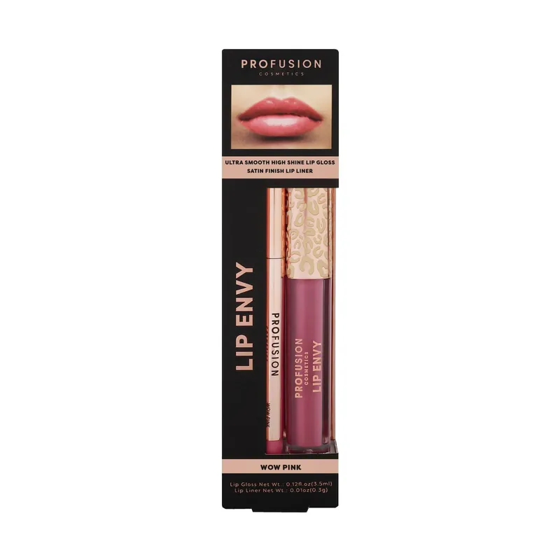 Lip Envy Gloss and Lip Liner Duo Wow Pink - Profusion Cosmetics