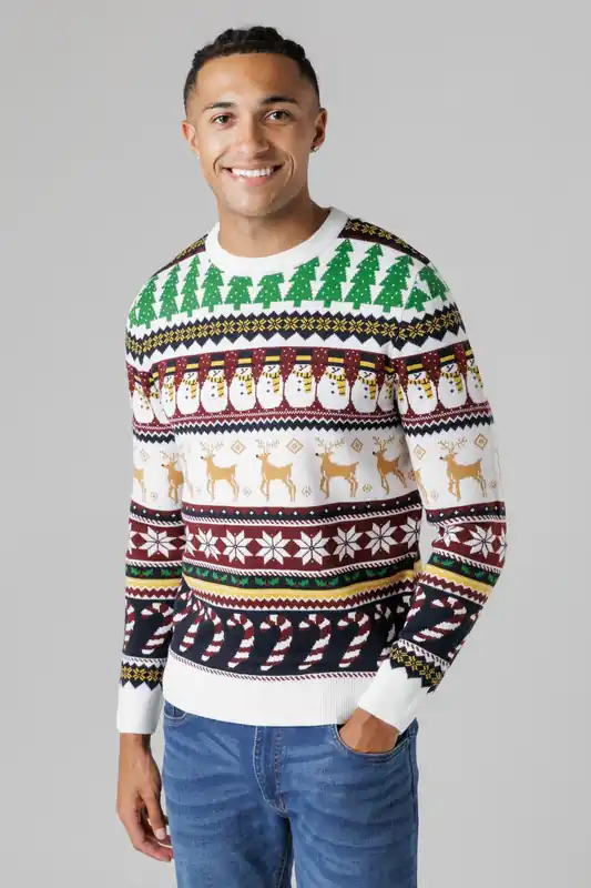 Festive Jacquard Crew Neck Jumper - Tokyo Laundry