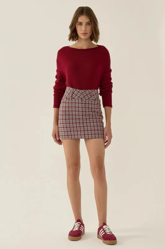 Plaid Mini Skirt - Hiccup