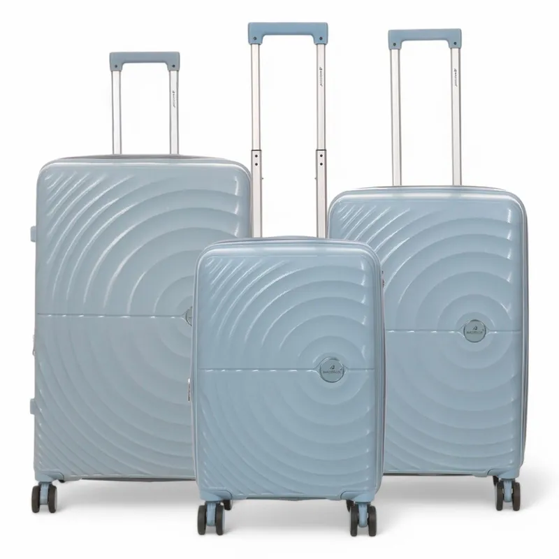 Expandable Sky Hard Shell 8 Wheels Luggage Cabin Suitcase - Infinity Leather