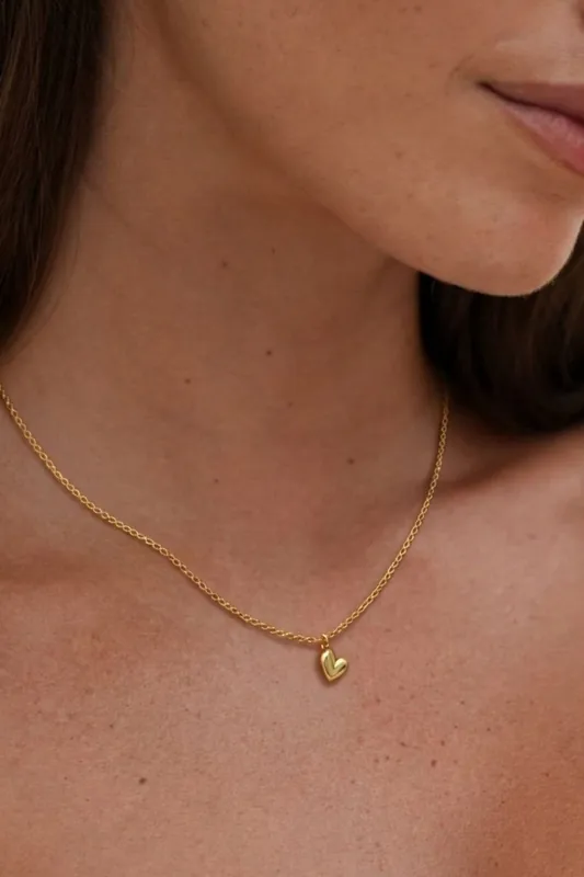 Gold Plated Heart Necklace - Serla