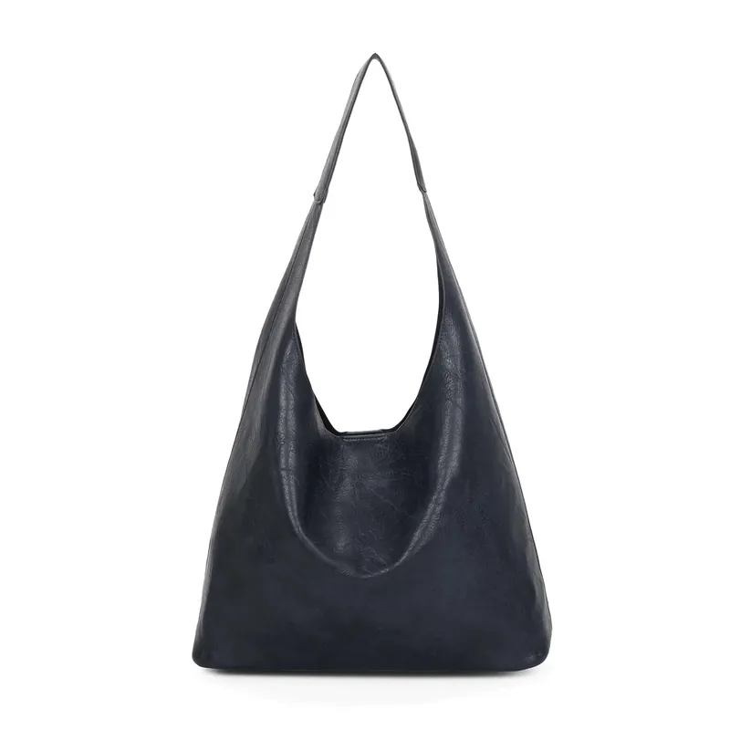Slouch Magnetic Closure Tote Bag with Detachable Crossbody Purse Handbag - Kitise
