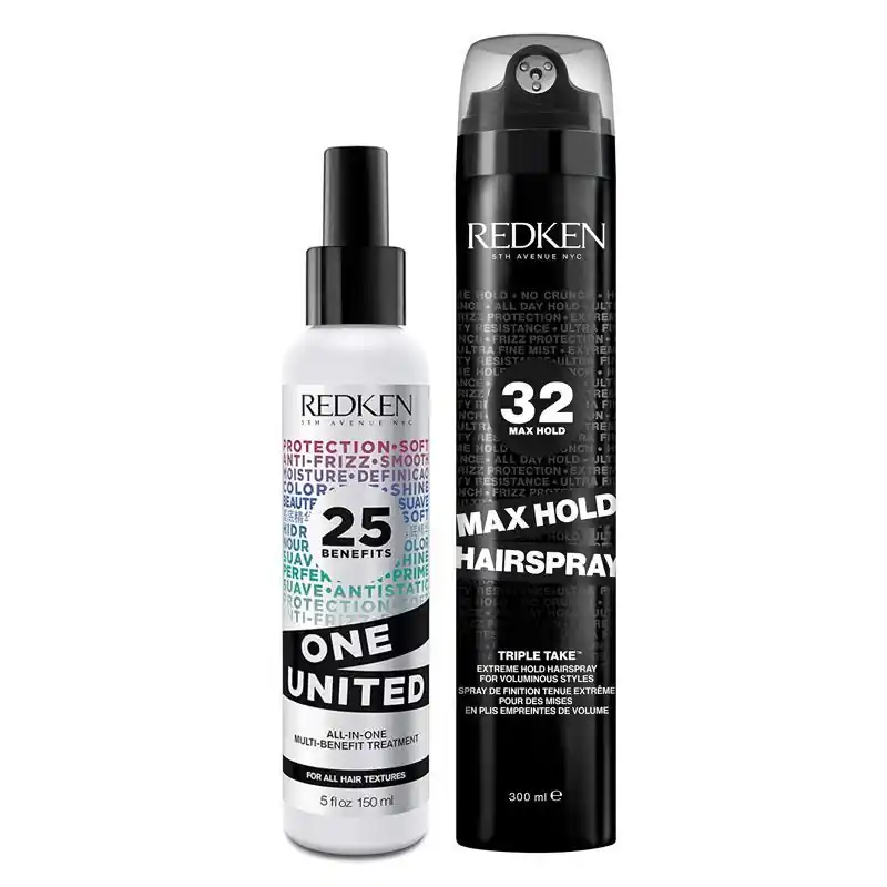 One United Multi-Benefit Treatment 150ml & Max Hold Hairspray 300ml Duo