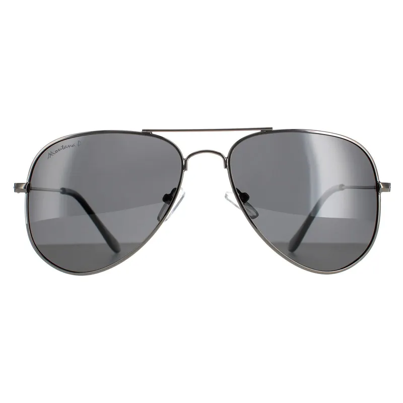 Aviator Gunmetal Smoke Grey Polarized MP94 Sunglasses - montana