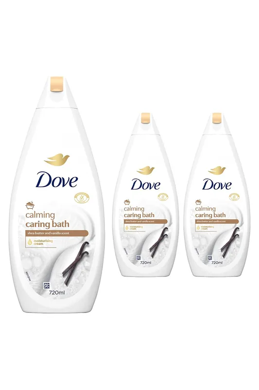 Caring Bath 'Body Wash' Moisturising Cream Shea Butter 720ml, 3 Pack - Dove