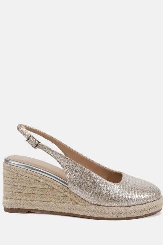 BAHAMAS Closed Toe Slingback Mid Espadrille Wedge - Novo