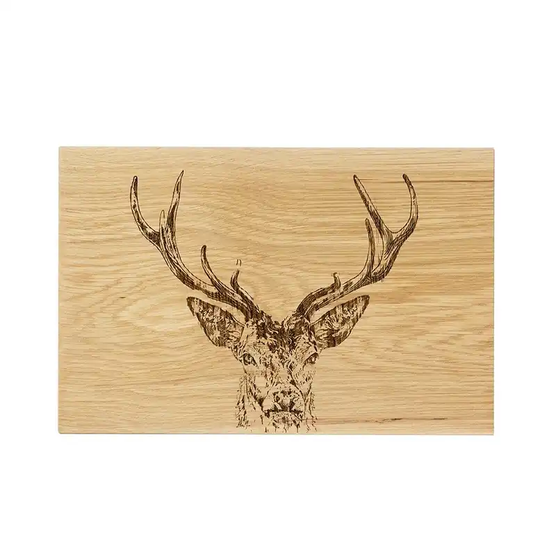 Oak Serving Board - 30cm - Stag Prince