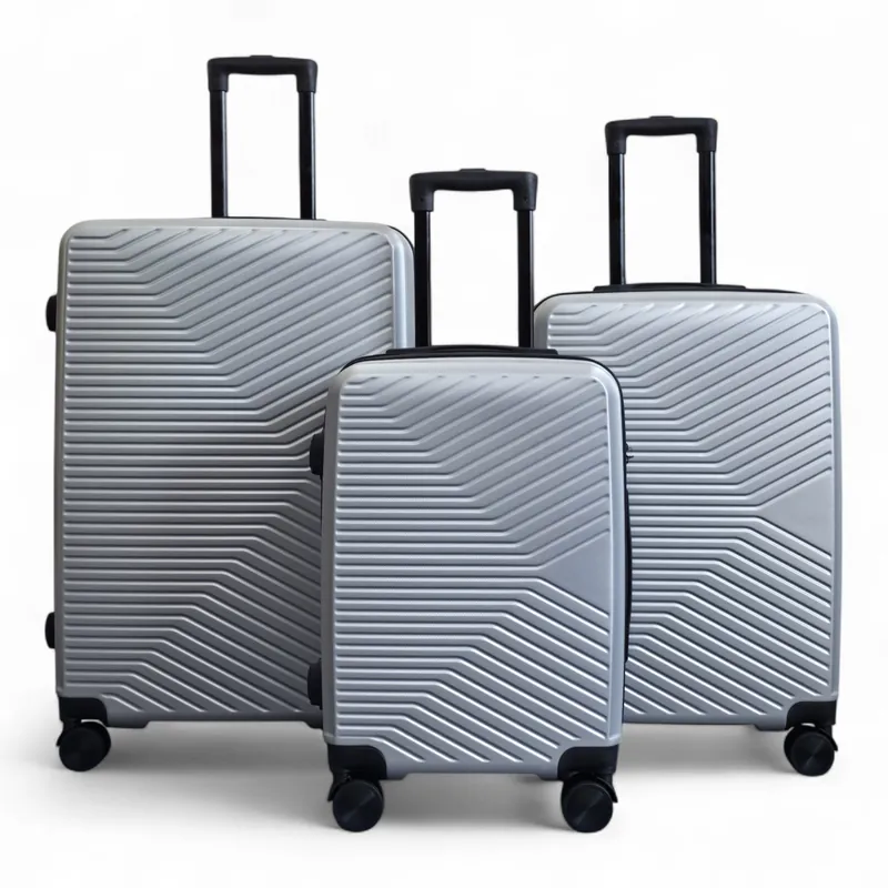 Hardshell Suitcase Robust 8 Wheel Luggage Cabin Case Bag - Infinity Leather
