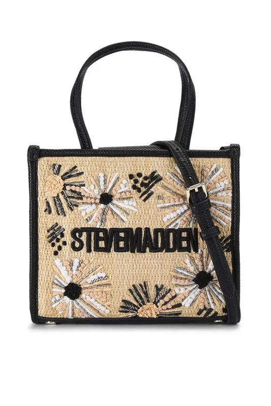 'Decor Bag Black Raffia' - STEVE MADDEN