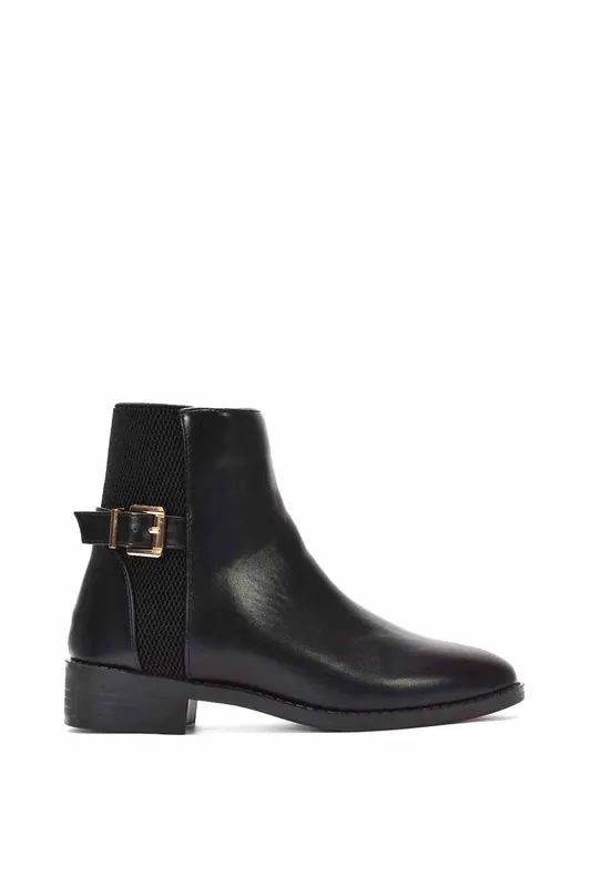 Ailany' Chelsea Ankle Boots Elasticated Buckle Detail - XY London