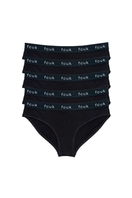 5 Pack Cotton FCUK Ladies Briefs - French Connection