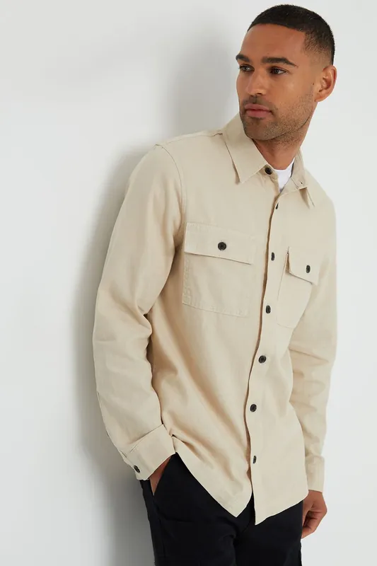 Minis' Cotton - Linen Blend Lightweight Shacket