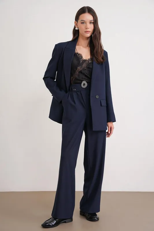 High Waist Straight Leg Pants - MixRay