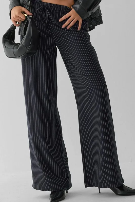 Striped Wide Leg Pants - Hiccup