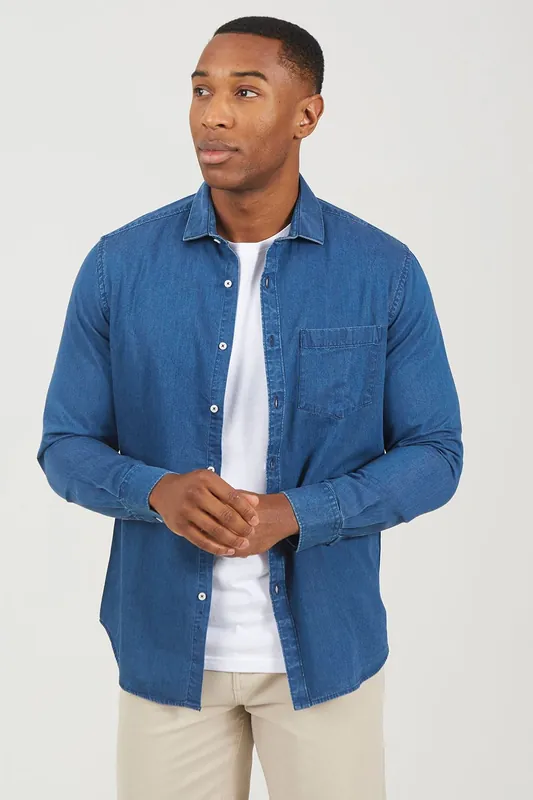 Long Sleeve Denim Shirt - Brave Soul