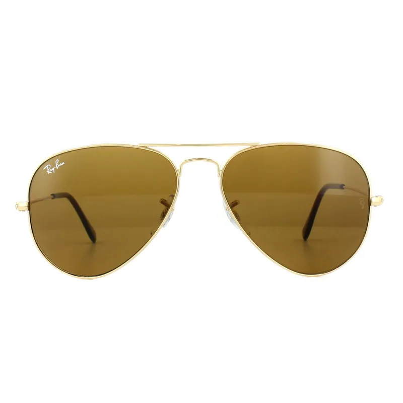 Aviator Gold Brown Aviator 3025 Sunglasses - Ray-Ban