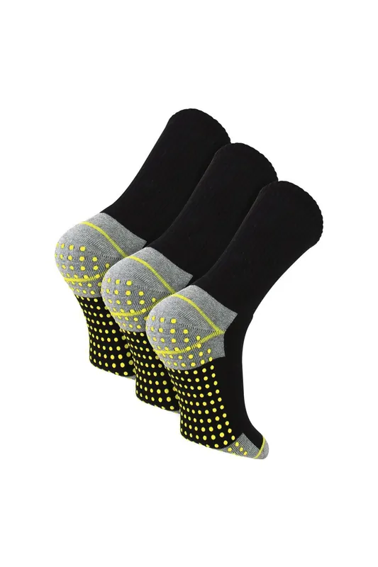3 Pairs Mens Non Slip Durable Work Boot Socks - Sock Snob